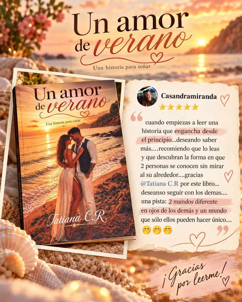 Reseña de Casandramiranda, cinco estrellas: cuando empiezas a leer una historia que engancha desde el principio, deseando saber más. Recomiendo que lo leas y que descubran la forma en que dos personas se conocen sin mirar al su alrededor. Deseamos seguir con los demás.